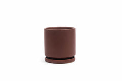 Limited Release - 6.5" Gemstone Cylinder Pot with Water Saucer